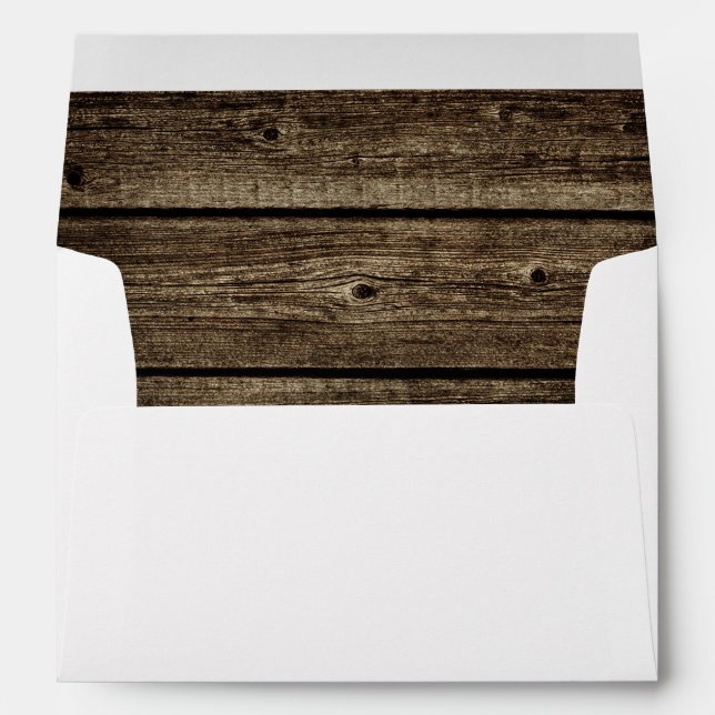 Distressed Barn Wood Rustic Envelope (Back (Bottom))