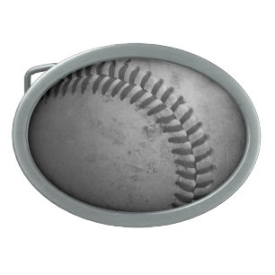 Distressed Baseball Belt Buckle