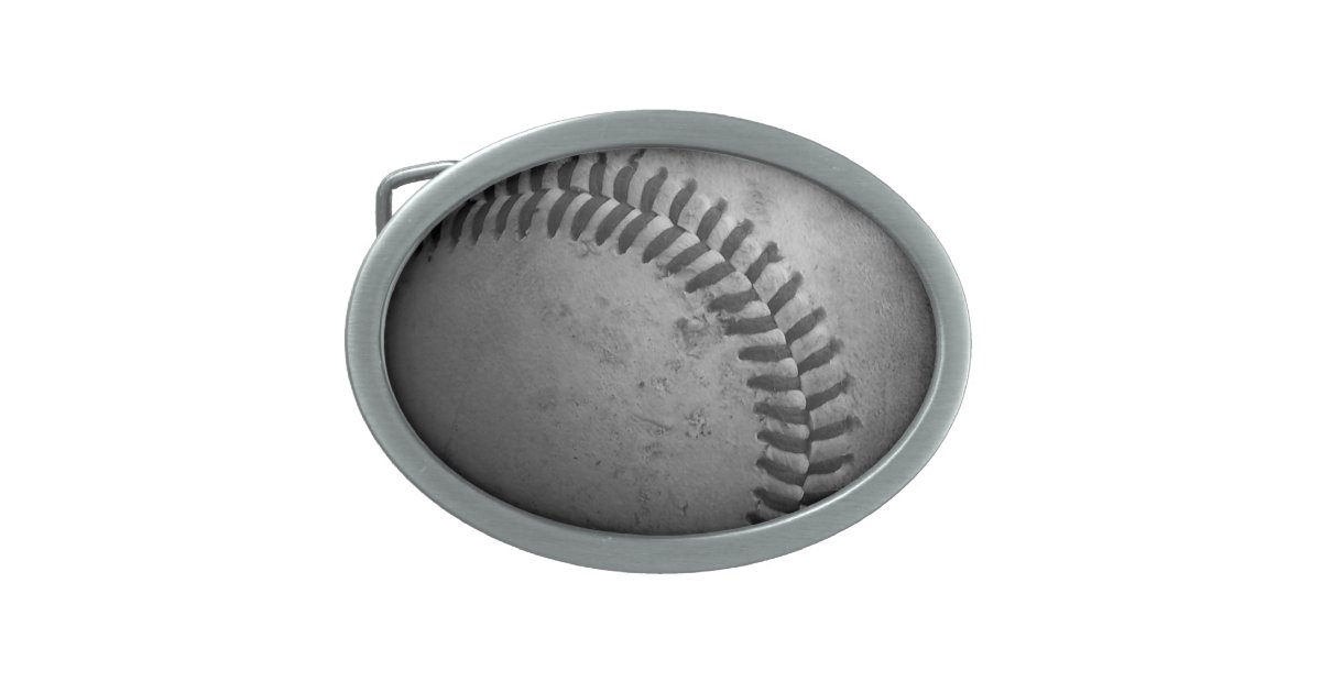 Distressed Baseball Belt Buckle Zazzle