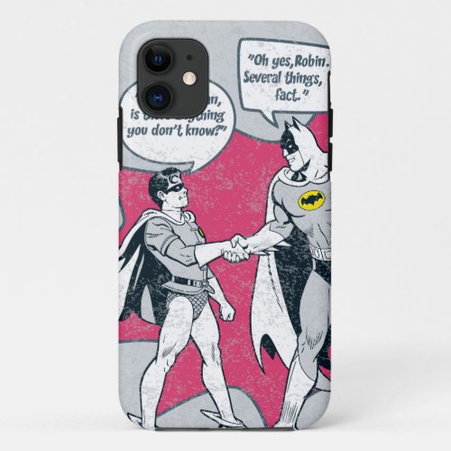 Distressed Batman And Robin Handshake iPhone 11 Case