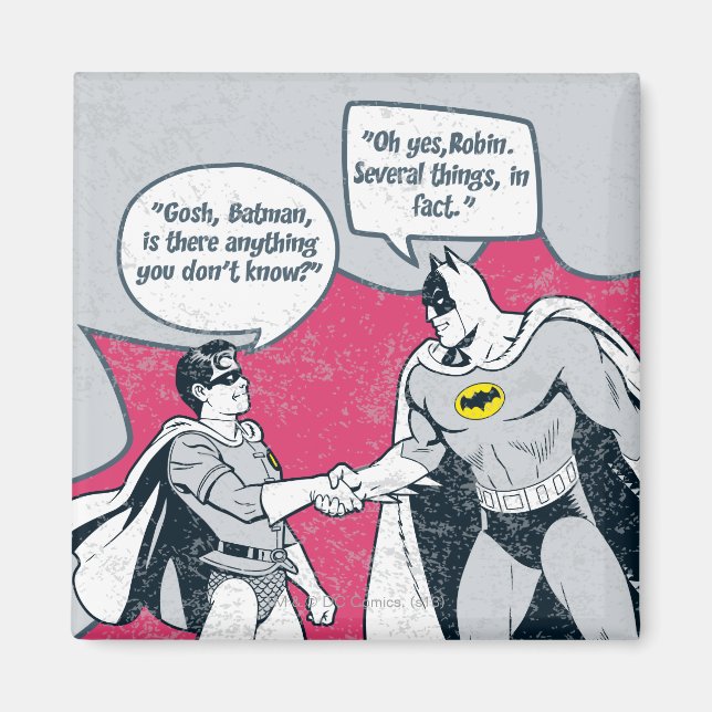 Distressed Batman And Robin Handshake Magnet (Front)
