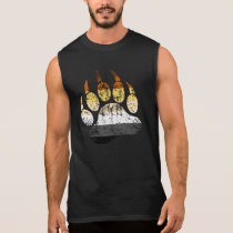 Distressed Bear Pride Flag Bear paw Sleeveless Shirt Distressed Bear Pride Flag Bear paw Sleeveless Shirt