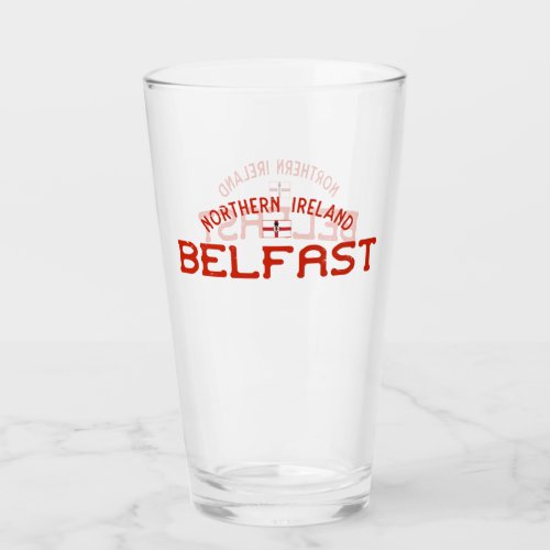 Distressed Belfast Northern Ireland Ulster Banner Glass