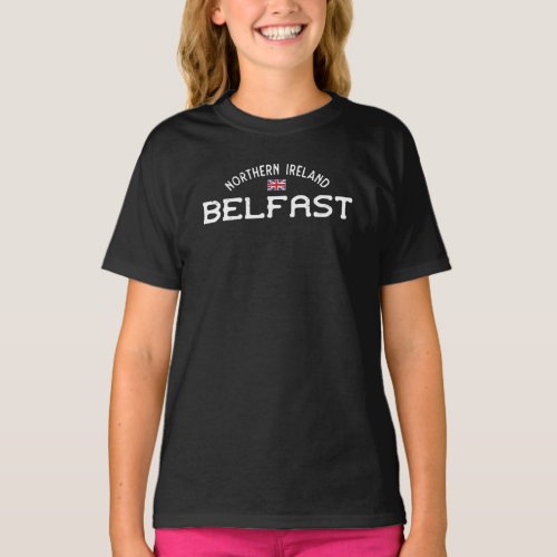Distressed Belfast Northern Ireland Union Jack T_Shirt