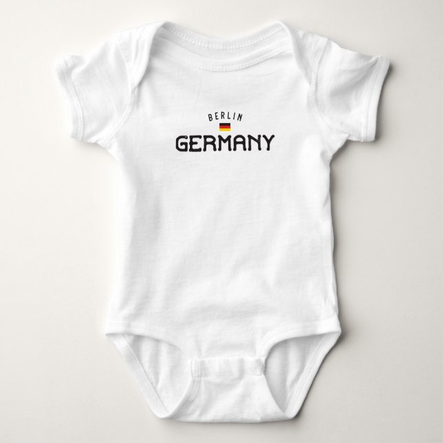 Distressed Berlin Germany Baby Bodysuit (Front)