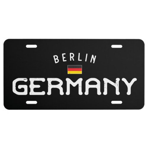 Distressed Berlin Germany License Plate