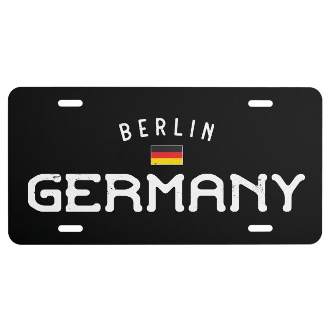 Distressed Berlin Germany License Plate (Front)