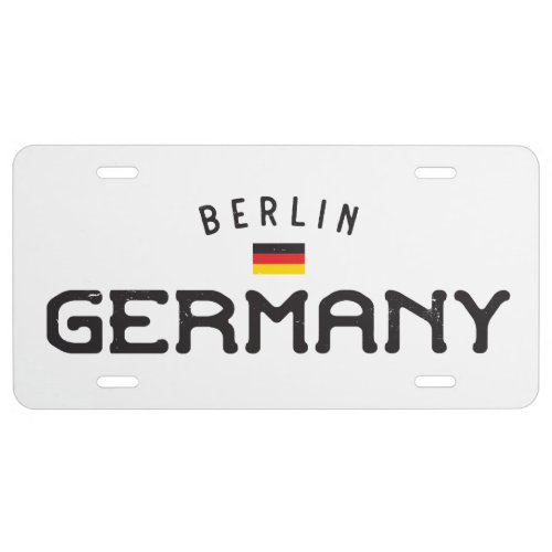 Distressed Berlin Germany License Plate