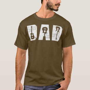 Distressed Best Dad Ever Guitar Lover Guitarist183 T-Shirt