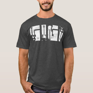 Distressed Best Gigi Ever Guitar Lover Guitarist18 T-Shirt