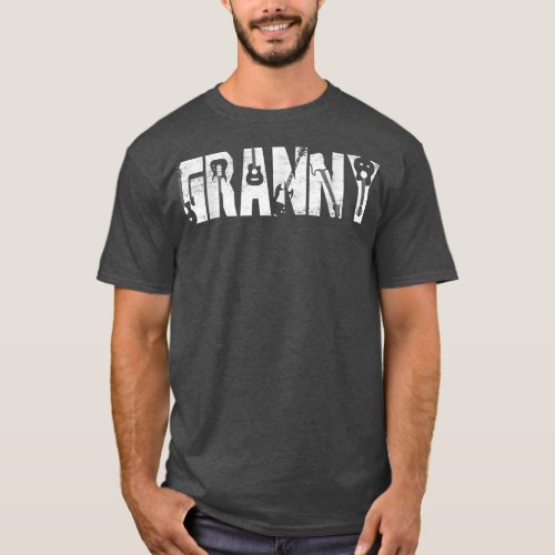 Distressed Best Granny Ever Guitar Lover Guitarist T_Shirt