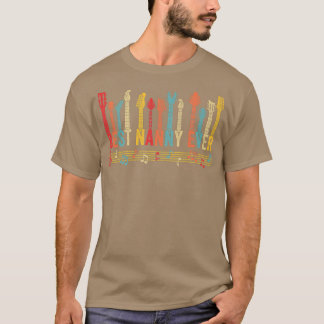 Distressed Best Nanny Ever Mommy Guitar Mothers Da T-Shirt