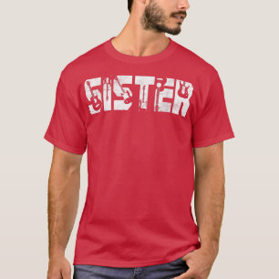 Distressed Best Sister Ever Guitar Lover Guitarist T-Shirt