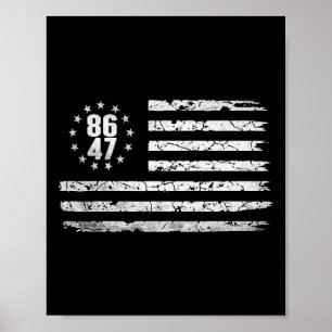 Distressed Betsy Ross American 86 47 Anti-trump Vi Poster