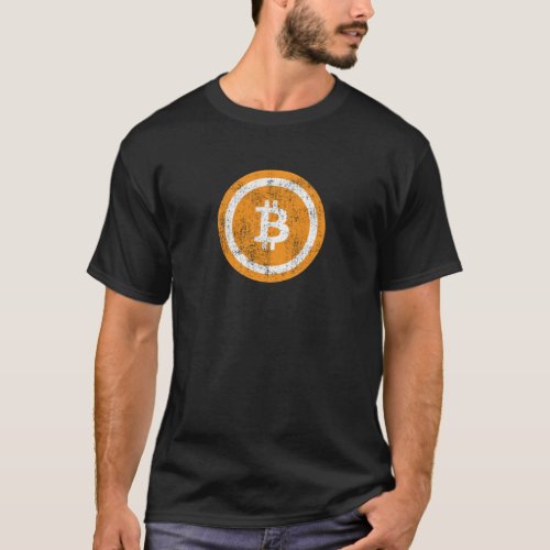 Distressed Bitcoin Logo _ Coin Image T_shirt