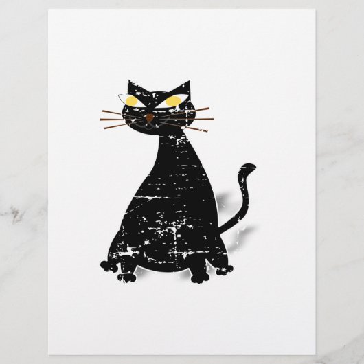 Distressed Black Fat Cat (Front)