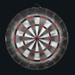 Distressed Black White Red Dart Board<br><div class="desc">Distressed Black White Red Dartboard to match an urban bar,  man cafe or game room decor</div>