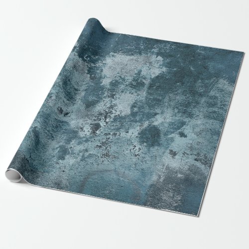 distressed blue cement wrapping paper