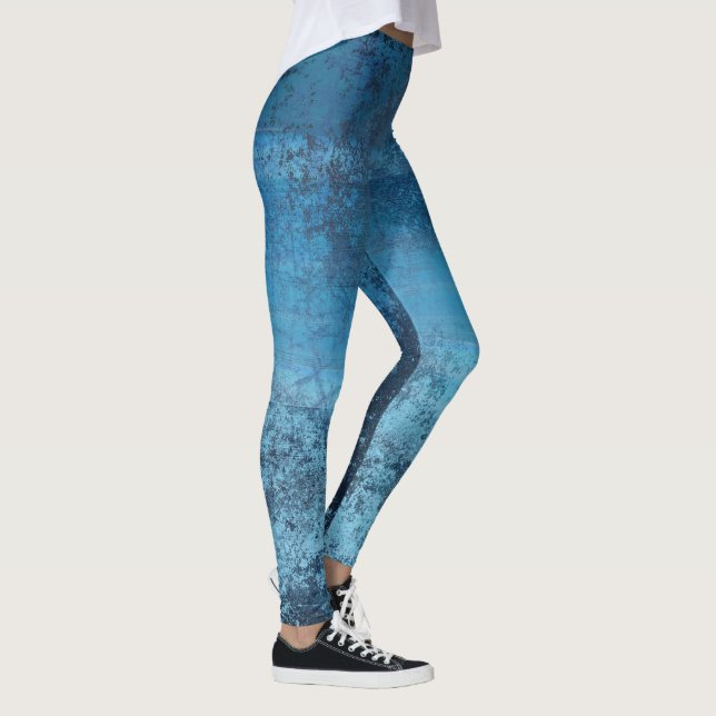 Distressed Blue Pattern Leggings (Right)