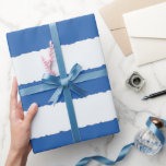 Distressed Blue White Stripes Faux Ripped  Wrapping Paper<br><div class="desc">Cover your presents in something unique this holiday season, with this festive wrapping paper by JessicaAmber! Designed to look like layers of torn paper in white and blue - you can edit the colors in the Editor screen. Great for wrapping kids' presents for Christmas or Hanukkah! ••• For more holiday...</div>