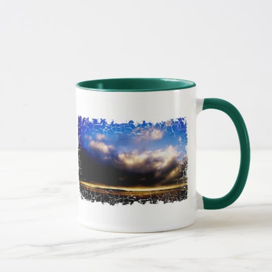 Distressed Border 2-sided Ringer Mug