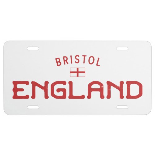 Distressed Bristol England License Plate