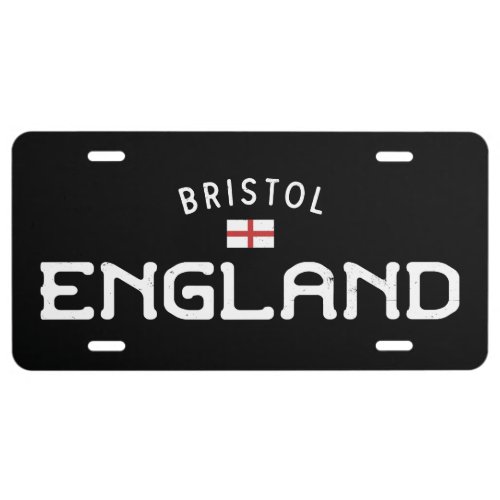 Distressed Bristol England License Plate