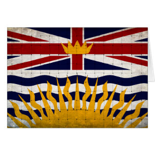 Distressed British Columbia Flag Cards