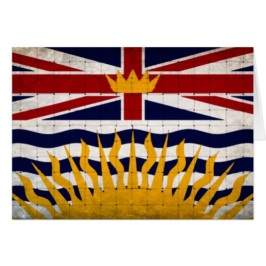 Distressed British Columbia Flag Cards (Front Horizontal)