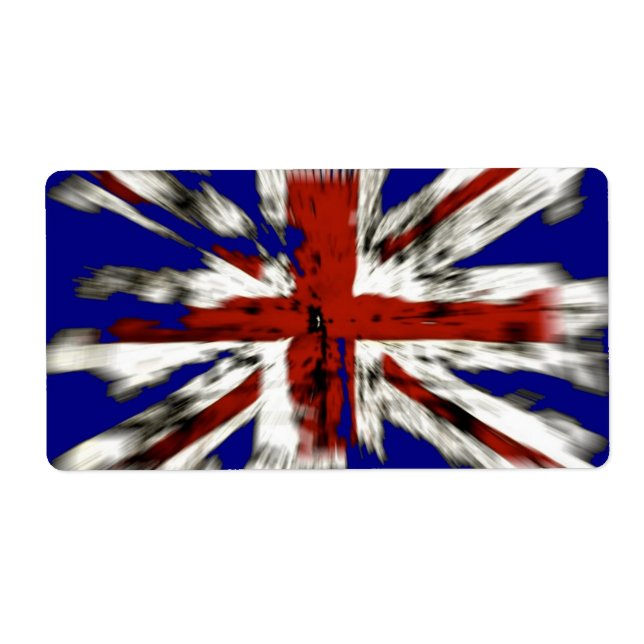Distressed British Union Jack Label (Front)