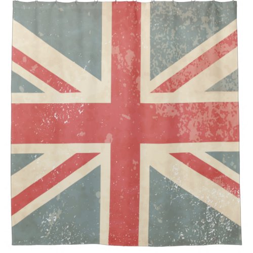 Distressed British Union Jack  Shower Curtain