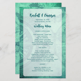 Distressed Budget Wedding Menu Template
