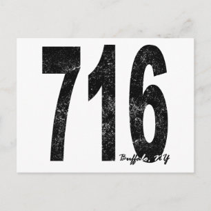 Distressed Buffalo 716 Postcard