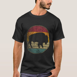 Distressed Buffalo Retro Bison Animal Lover Men Wo T-Shirt