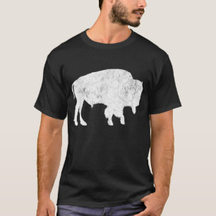 Distressed Buffalo Retro Bison Animal Lover Shirt