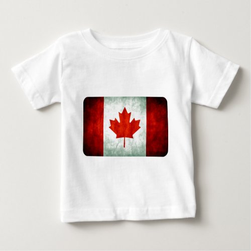 Distressed Canada Flag Baby T_Shirt