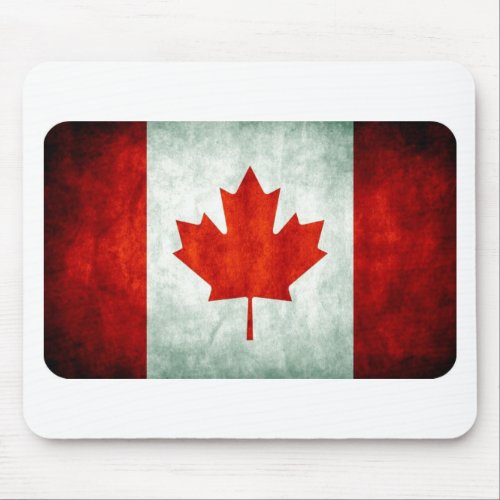 Distressed Canada Flag Mouse Pad