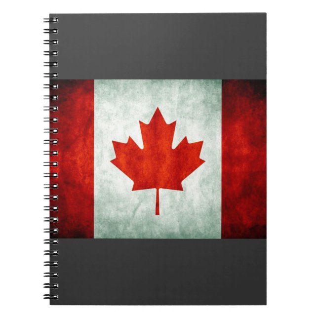 Distressed Canada Flag Notebook (Front)