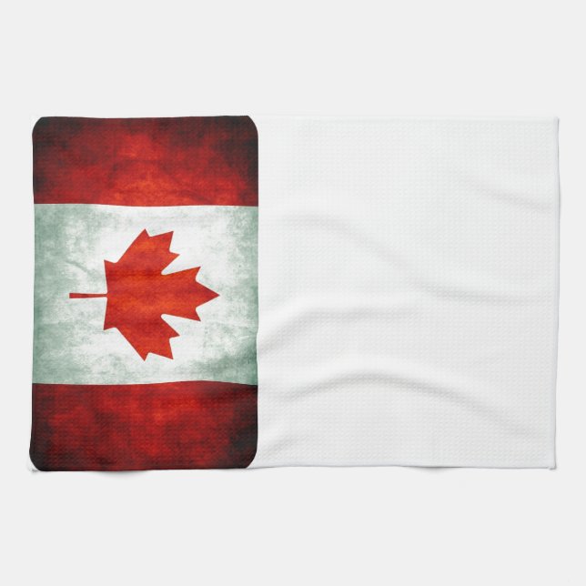 Distressed Canada Flag Towel (Horizontal)