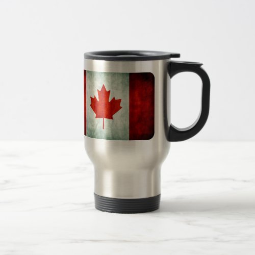 Distressed Canada Flag Travel Mug