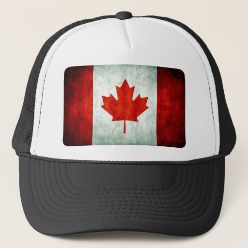 Distressed Canada Flag Trucker Hat