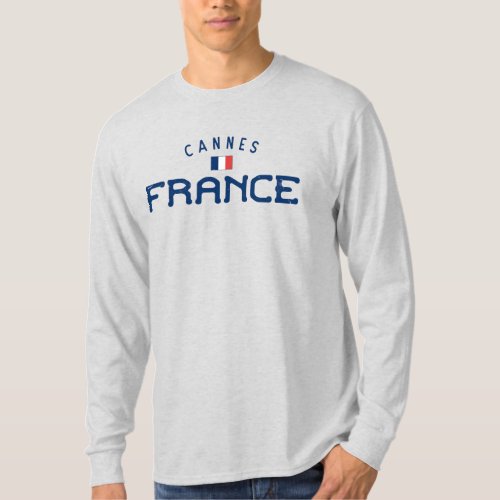 Distressed Cannes France T_Shirt