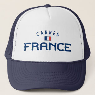 Distressed Cannes France Trucker Hat