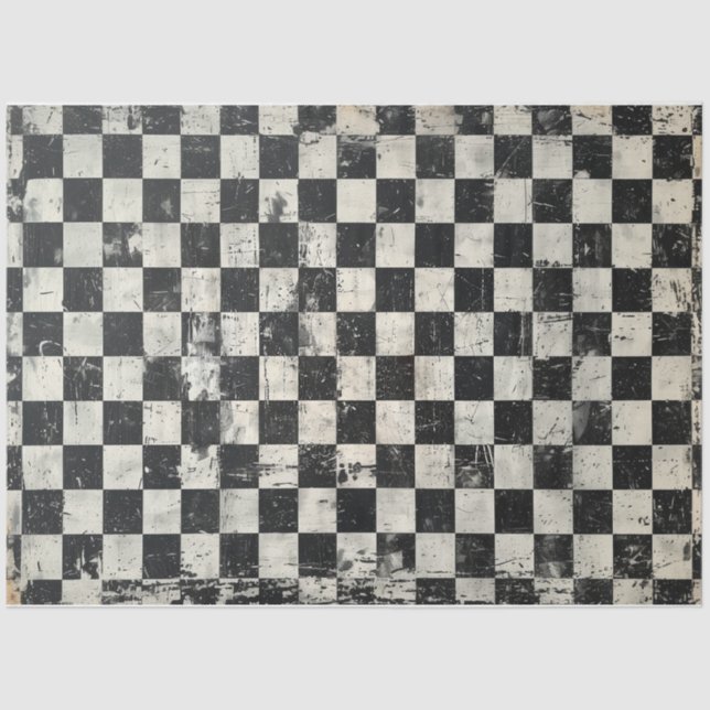 Distressed Checkered Paper  (Front)