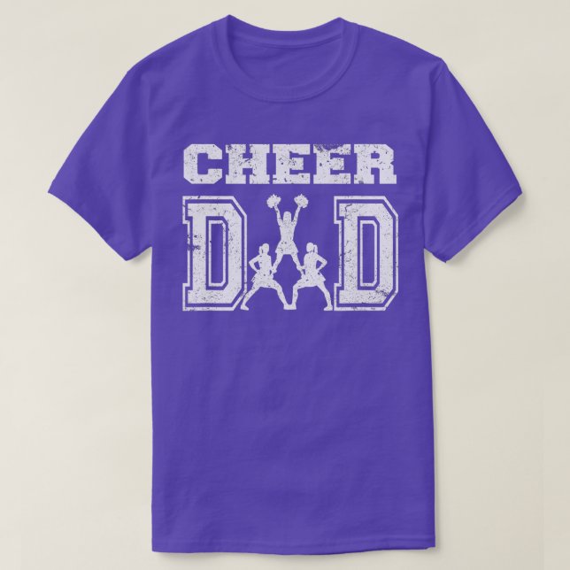 Distressed Cheerleading Cheer Dad  T-Shirt (Design Front)