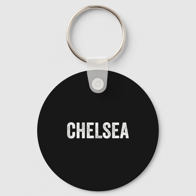 Distressed Chelsea Design Long Sleeve  Keychain (Front)