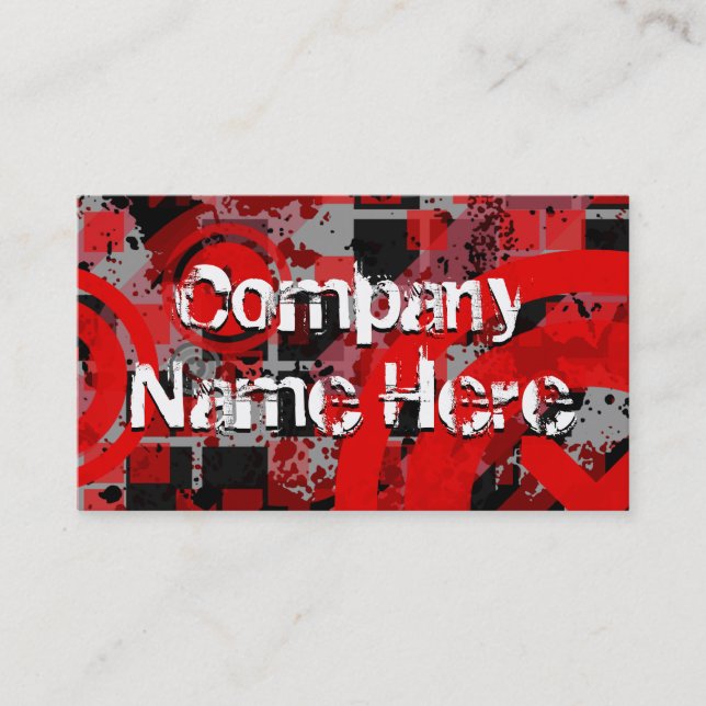 distressed chex business card (Front)