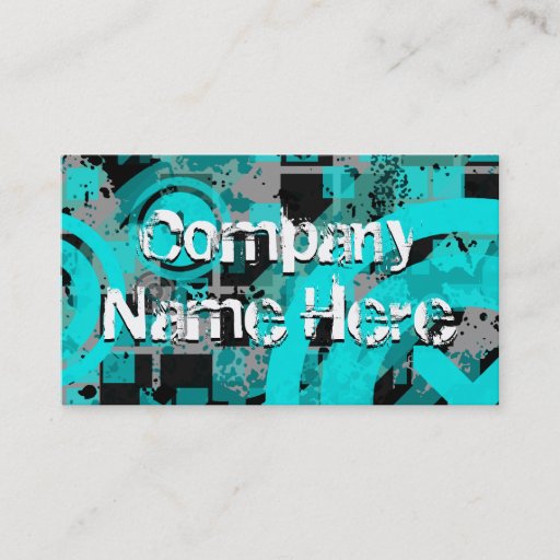 Customizable distressed chex business card