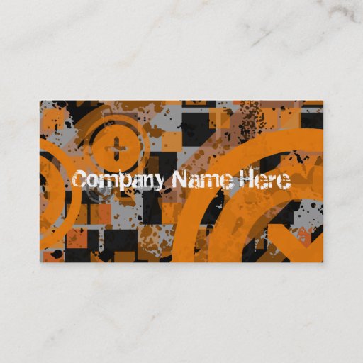 Customizable distressed chex business card