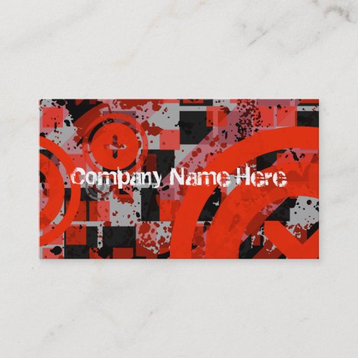 Customizable distressed chex business card template